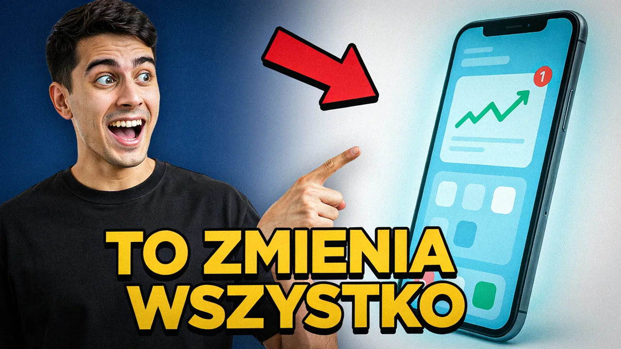 Przed edycją: miniatura YouTube z żółtym napisem To zmienia wszystko