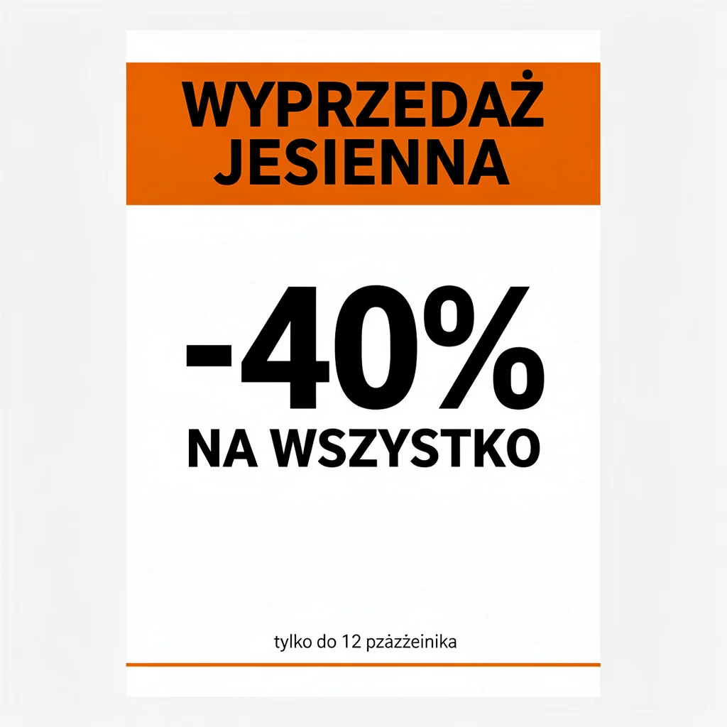 Plakat WYPRZEDAŻ JESIENNA z FLUX.2 Max