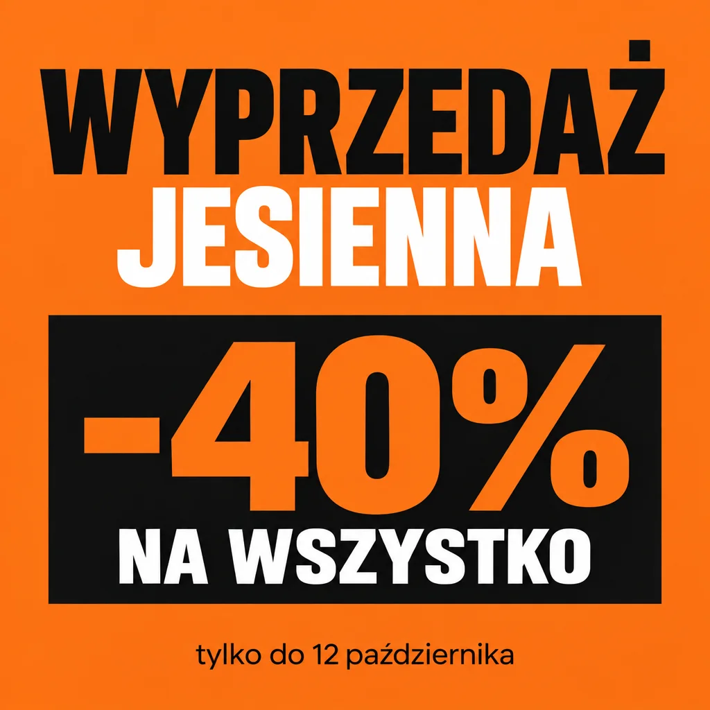 Plakat WYPRZEDAŻ JESIENNA z GPT Image 2.5 Sunburst