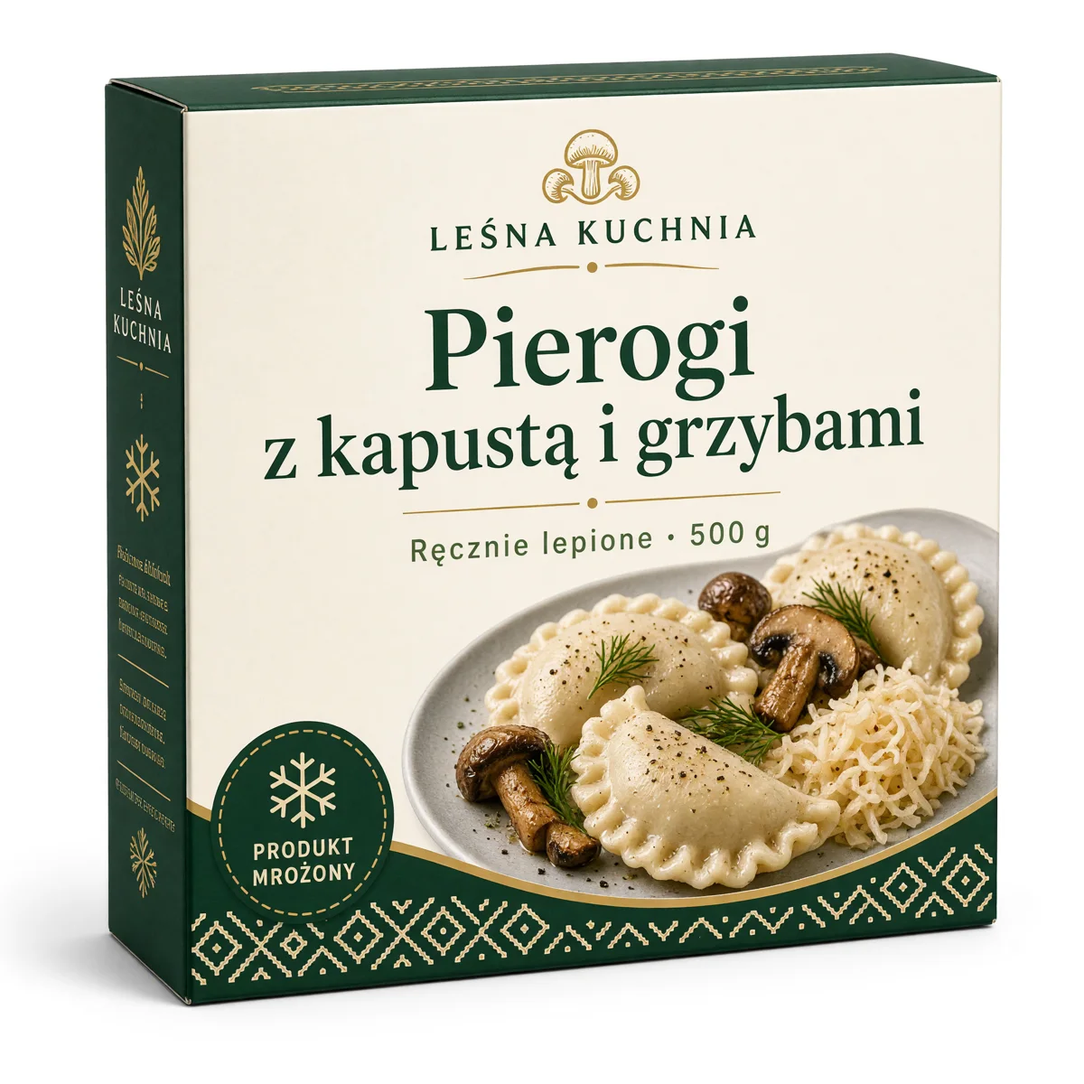 Opakowanie pierogów z Grok Imagine 2