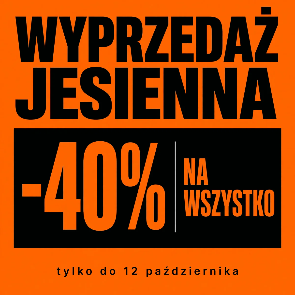 Plakat WYPRZEDAŻ JESIENNA z Grok Imagine 2