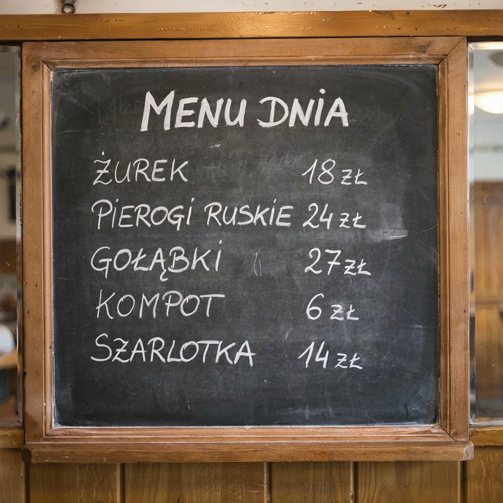 Tablica MENU DNIA z Ideogram 4.0