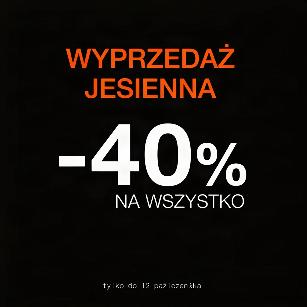 Plakat WYPRZEDAŻ JESIENNA z Ideogram 4.0