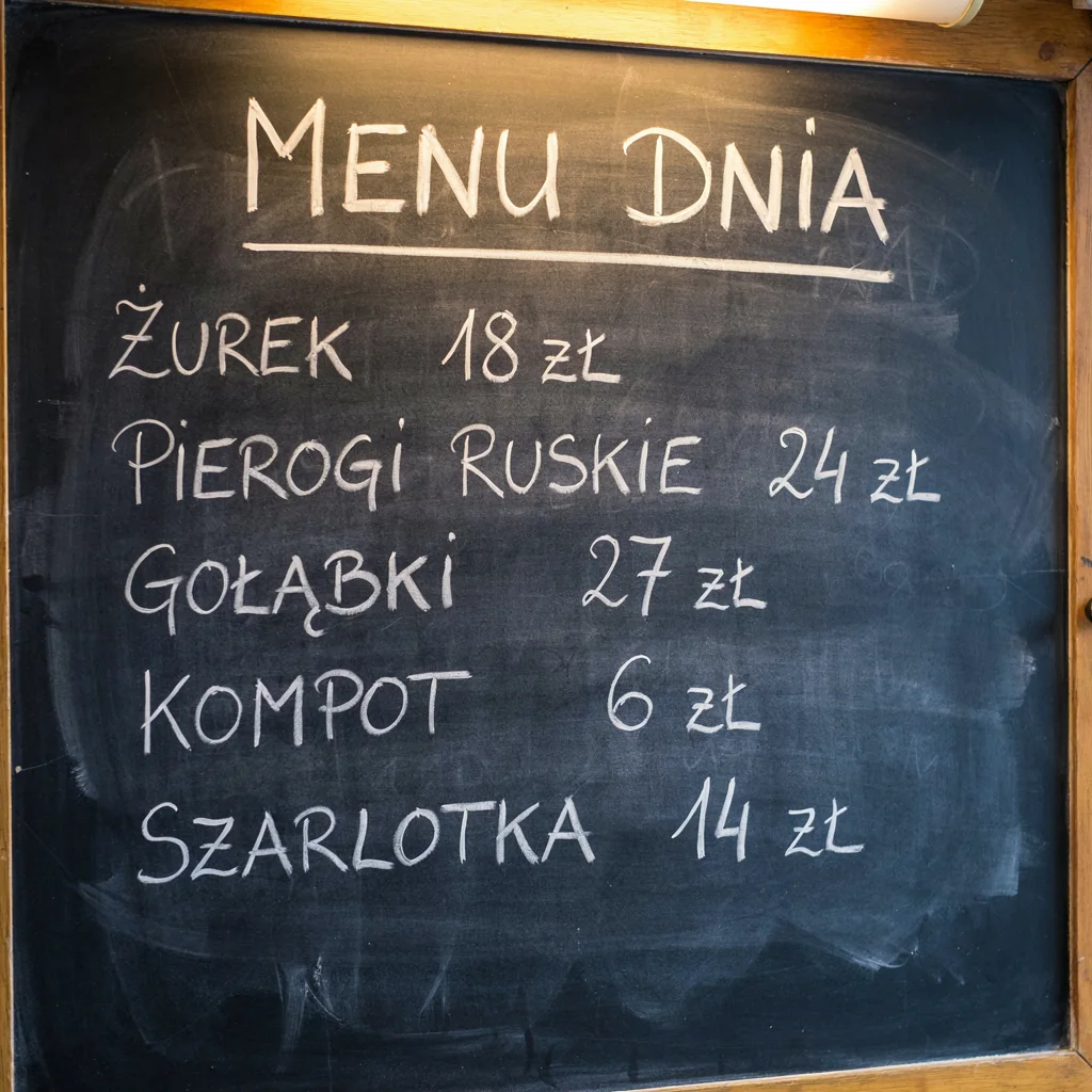 Tablica MENU DNIA z Ideogram 4.5