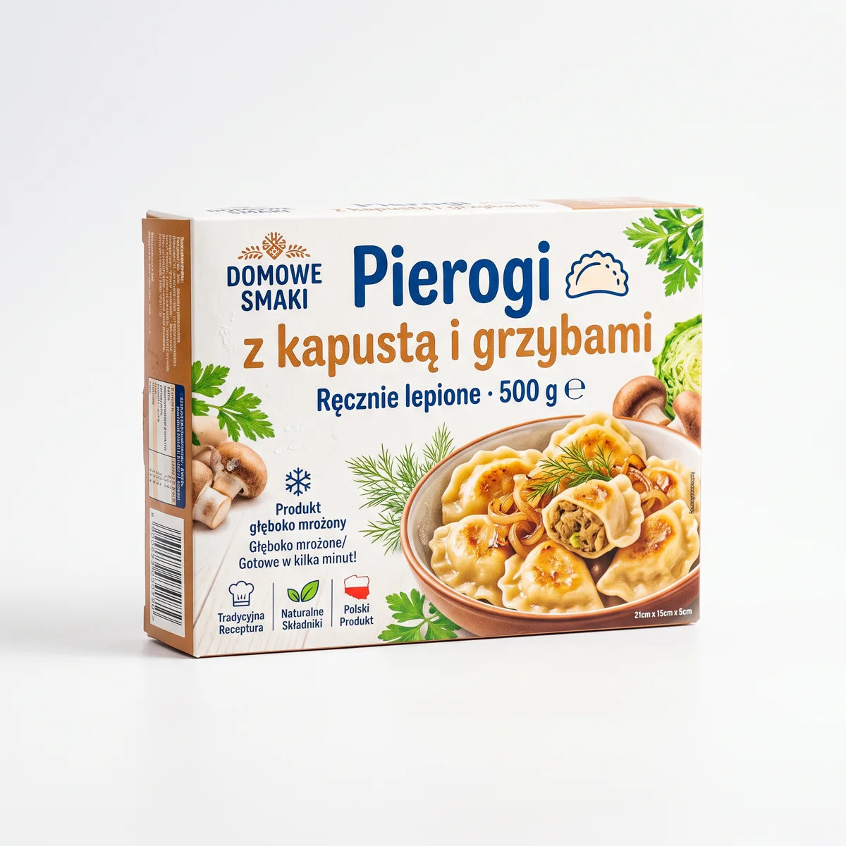 Opakowanie pierogów z Nano Banana 2