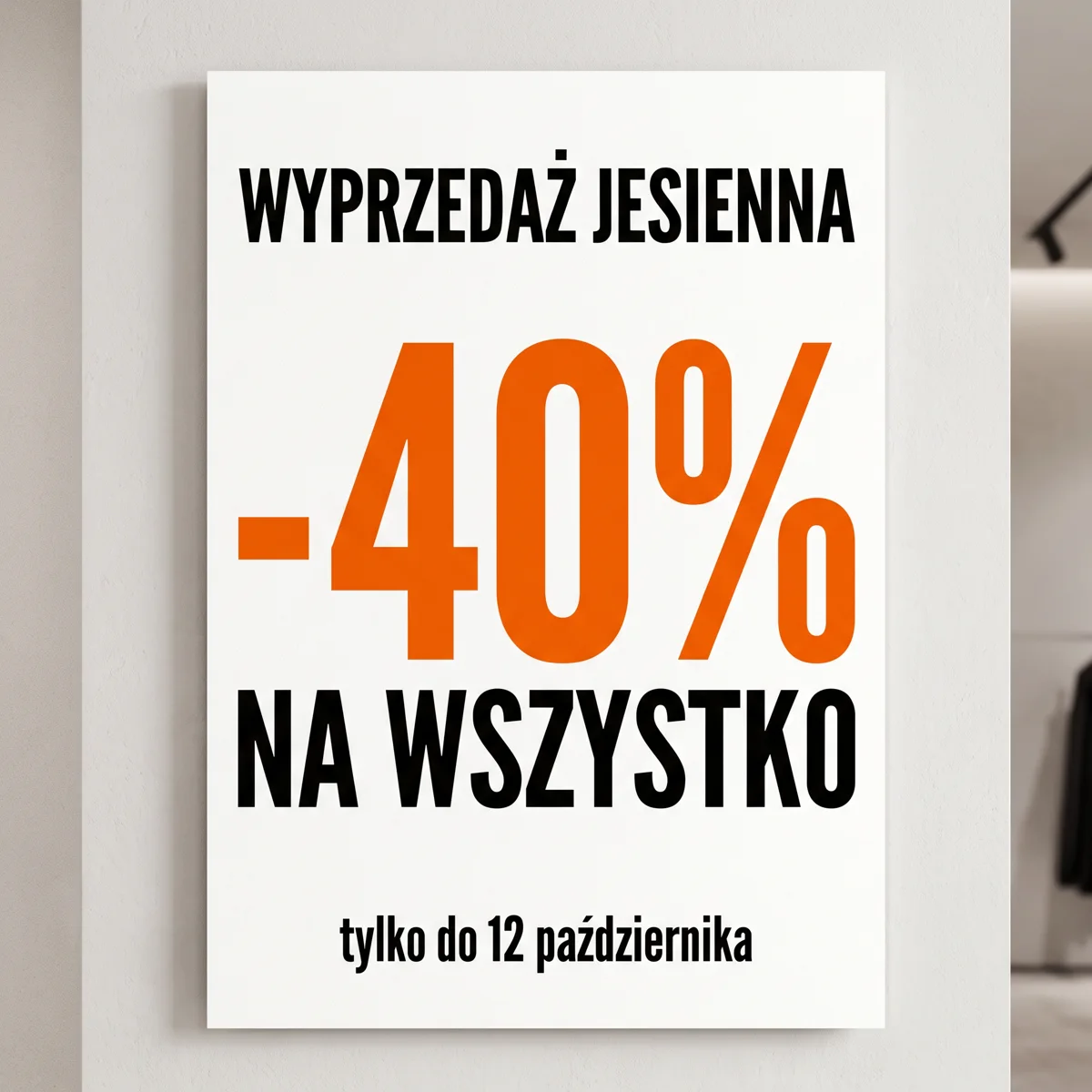 Plakat WYPRZEDAŻ JESIENNA z Nano Banana 2