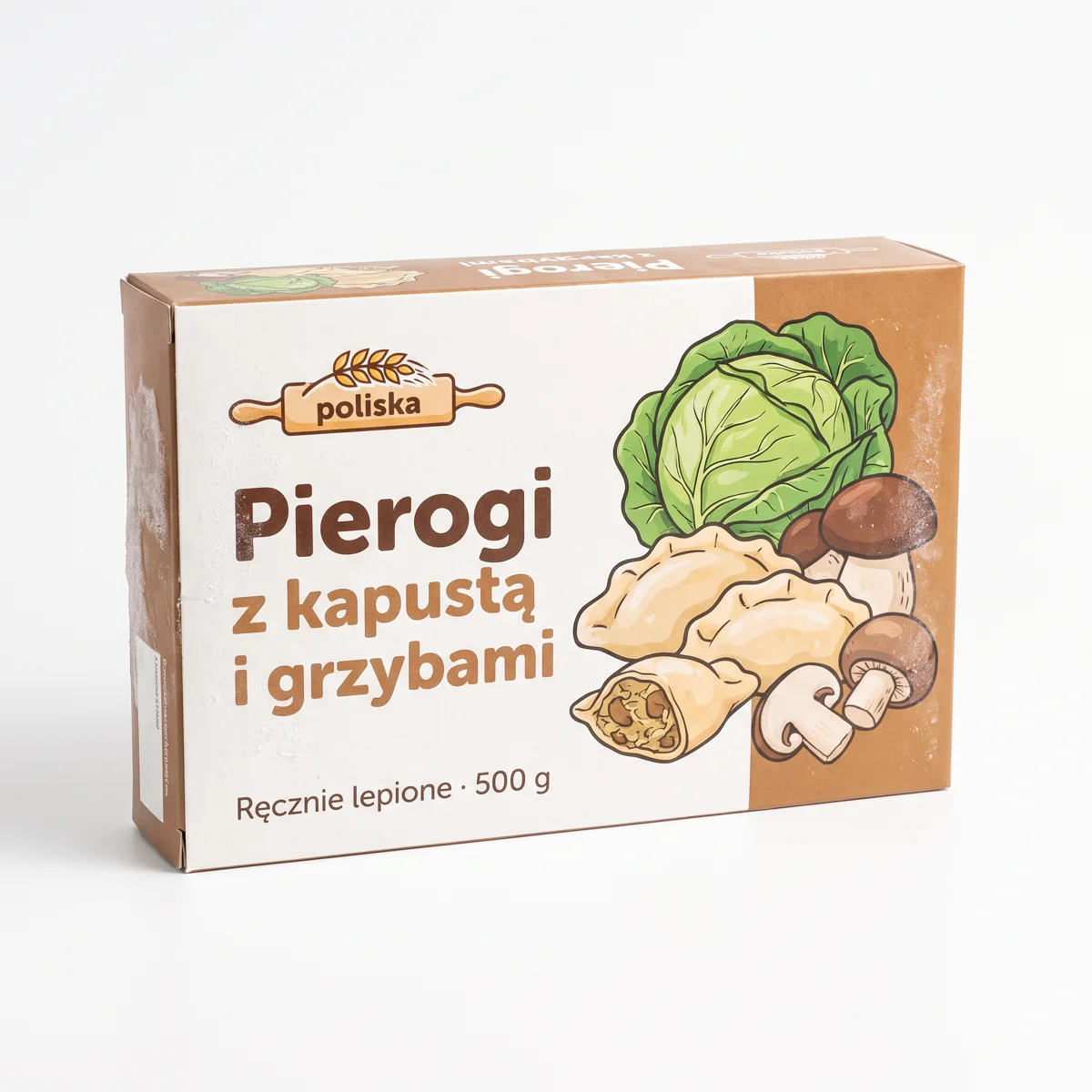Opakowanie pierogów z Nano Banana Pro