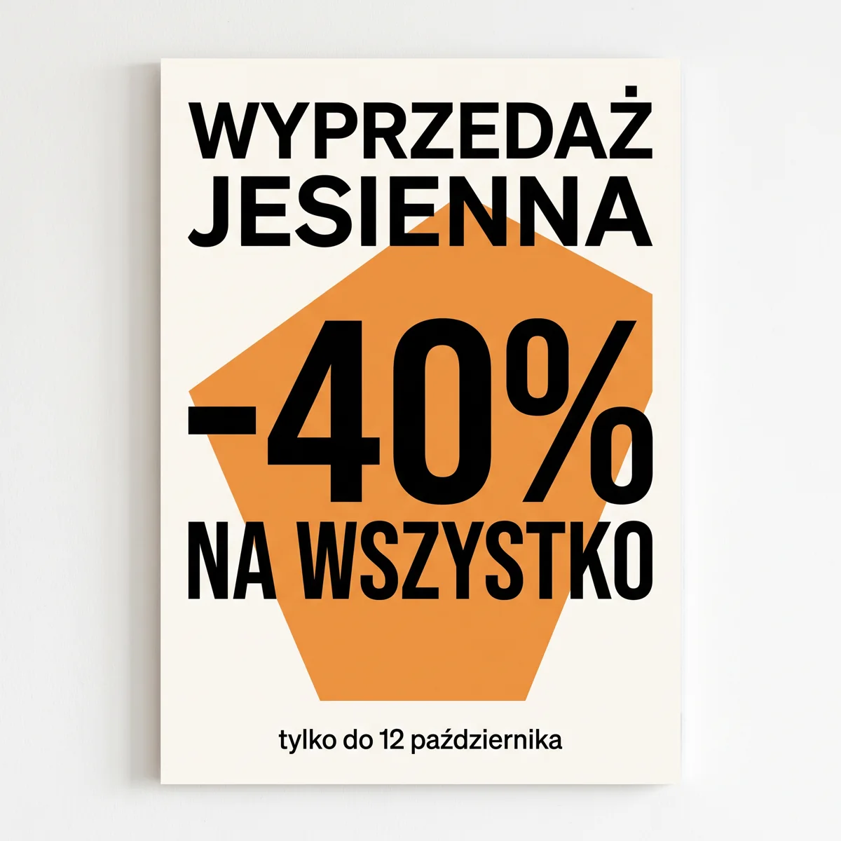 Plakat WYPRZEDAŻ JESIENNA z Nano Banana Pro