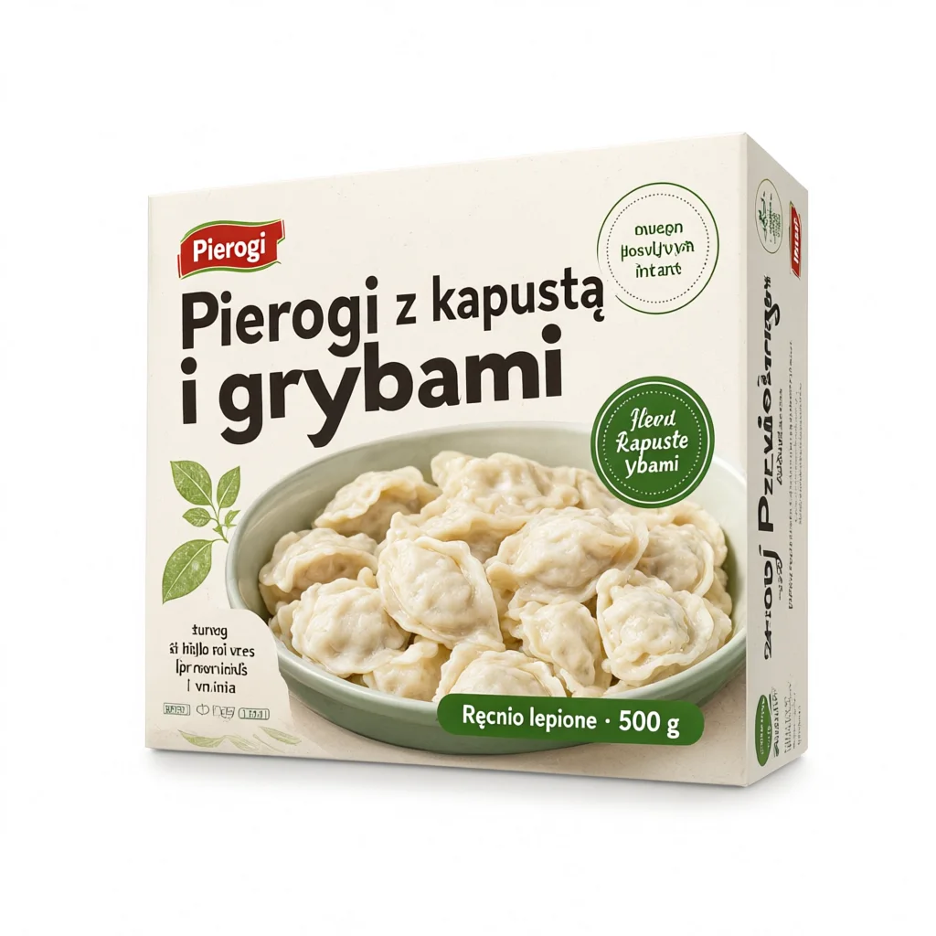 Opakowanie pierogów z Qwen Image 3