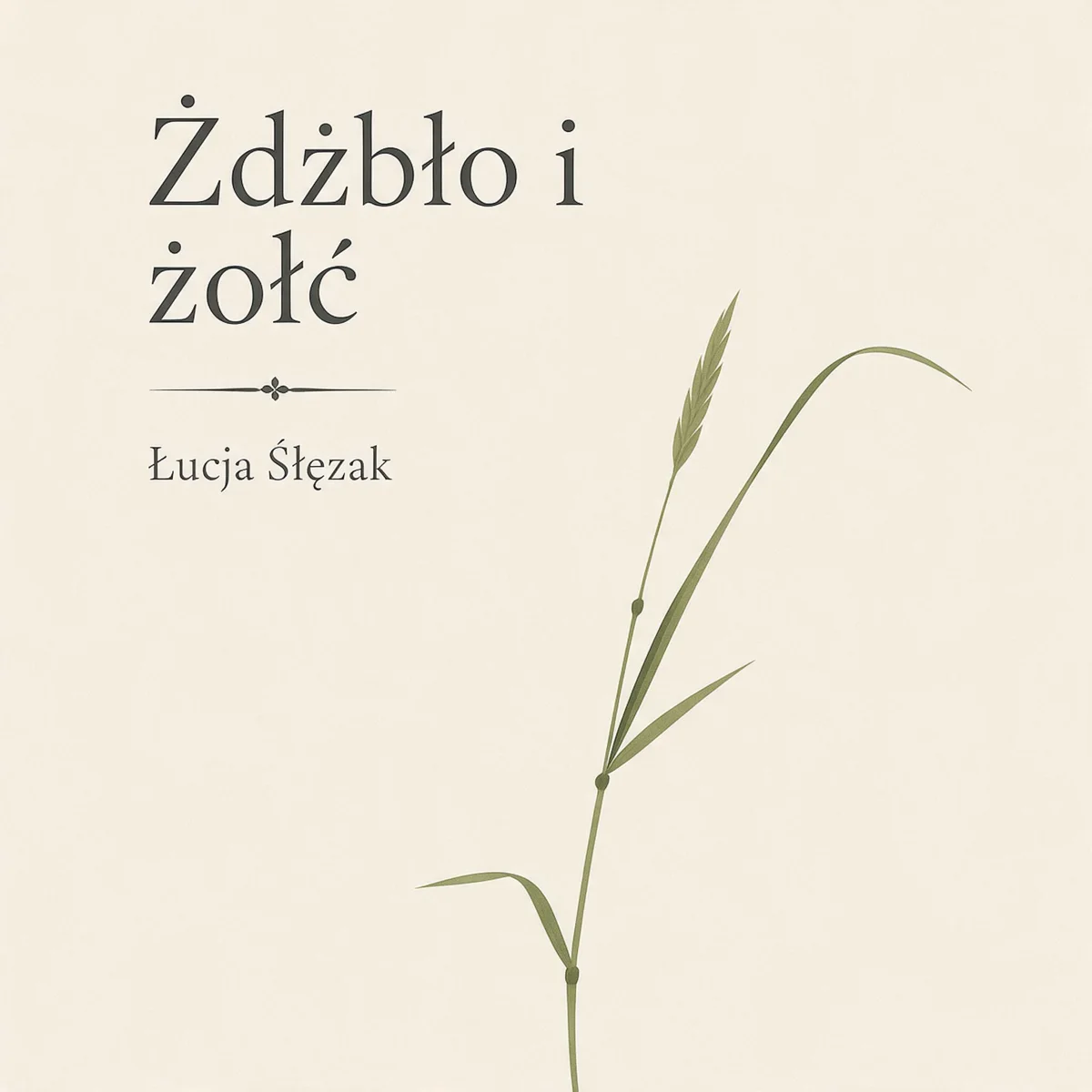 Okładka Źdźbło i żółć z Seedream 5 Pro