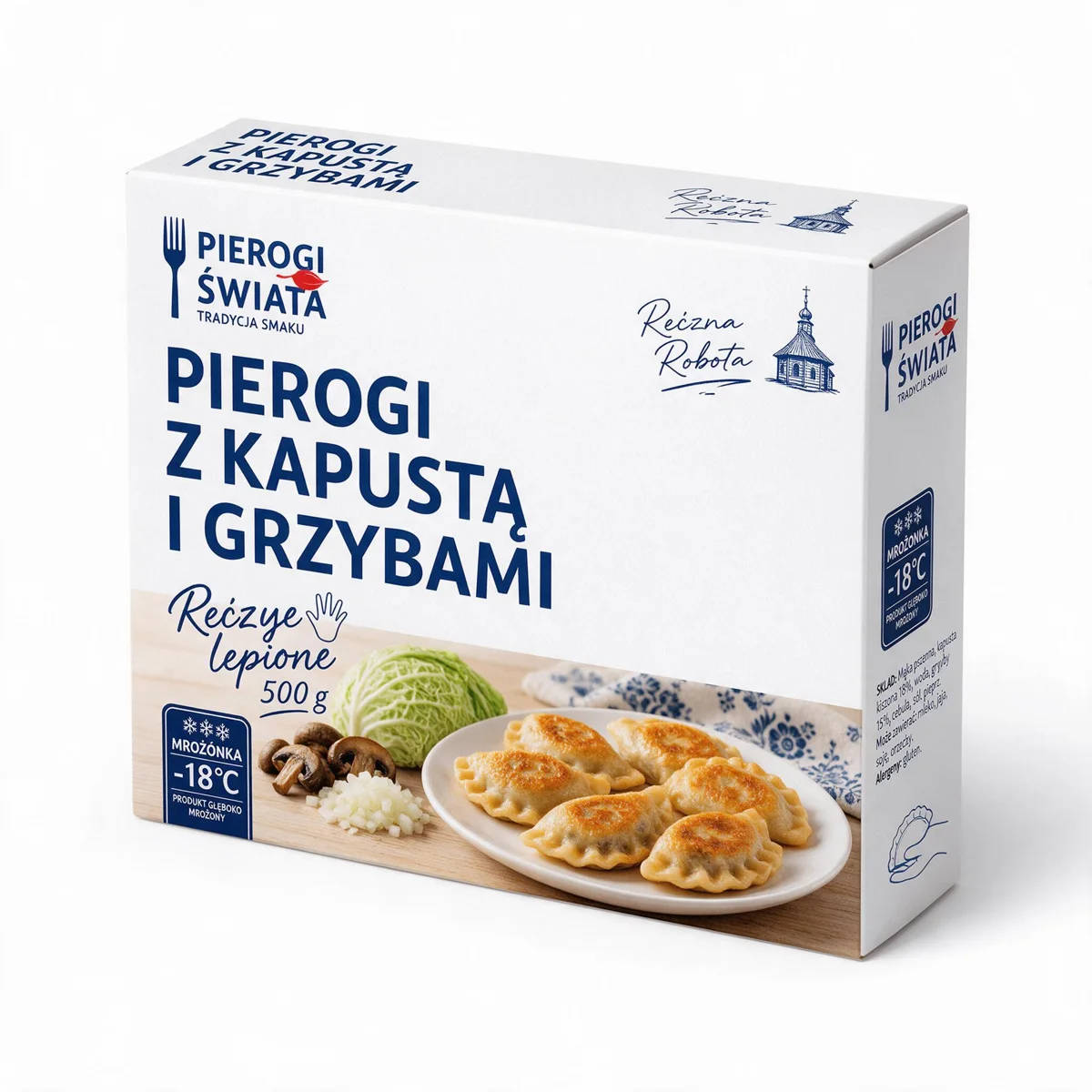 Opakowanie pierogów z Seedream 5 Pro