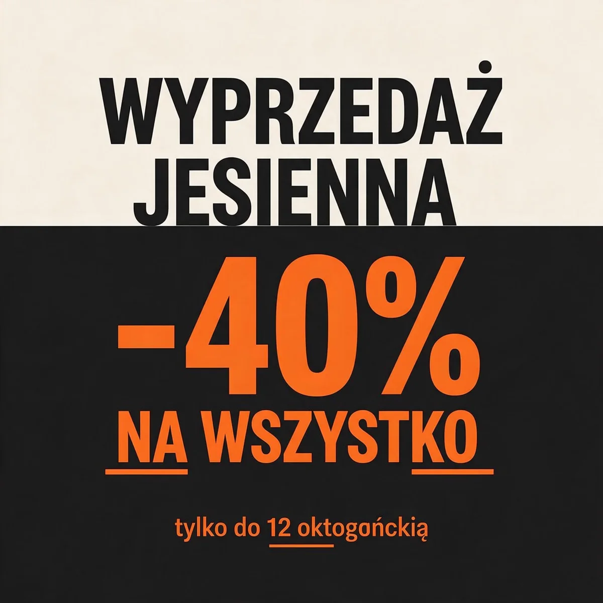 Plakat WYPRZEDAŻ JESIENNA z Seedream 5 Pro