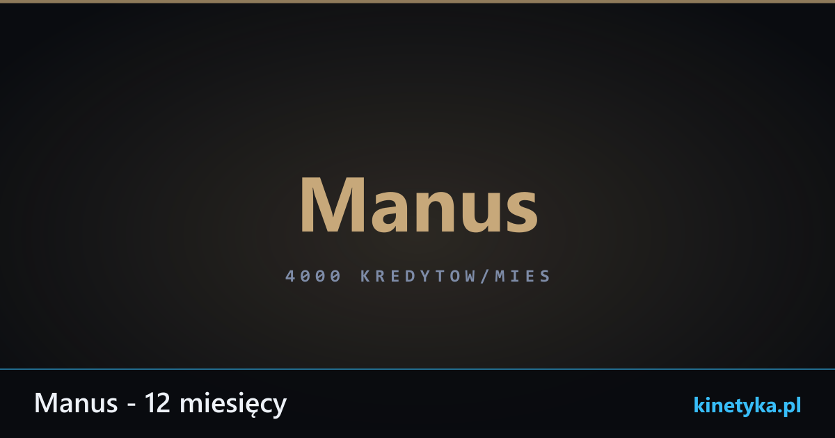Manus - 12 miesięcy
