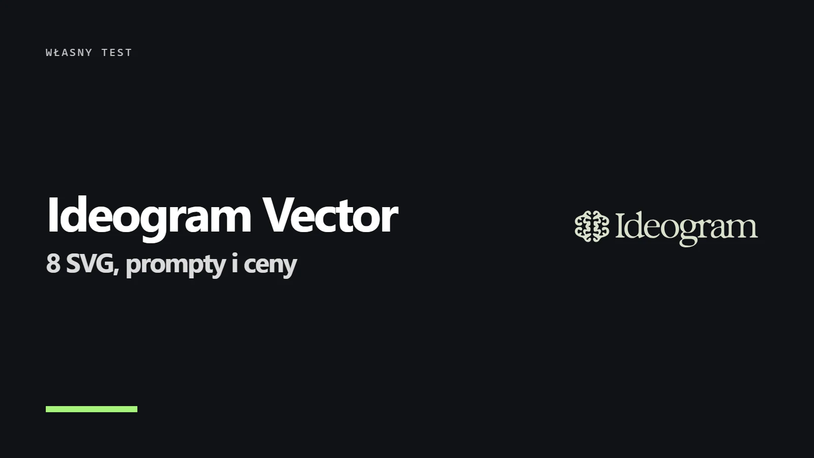 Ideogram Vector: 8 przykładów SVG, prompty i ceny