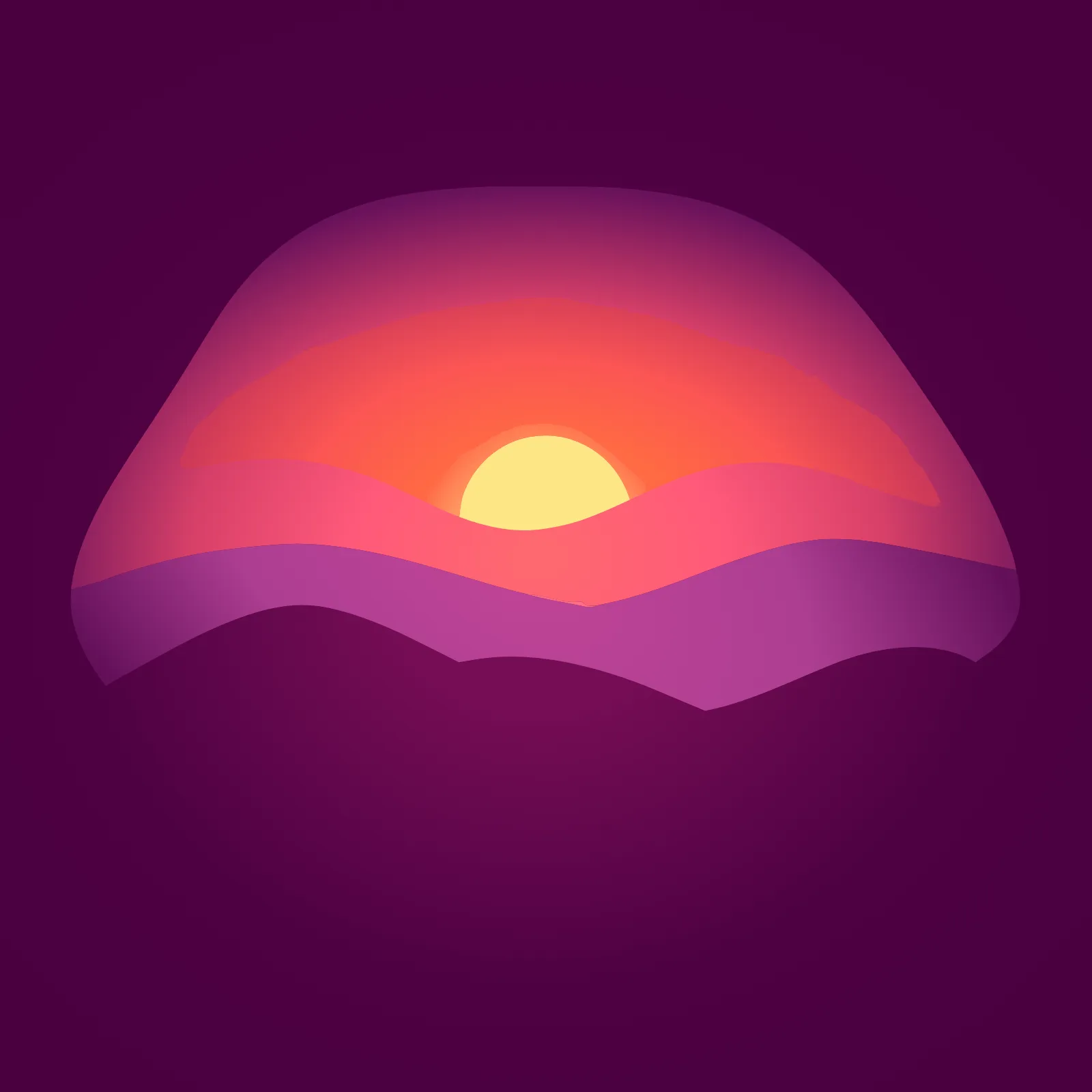 Ideogram Vector: Wschód słońca i gradient