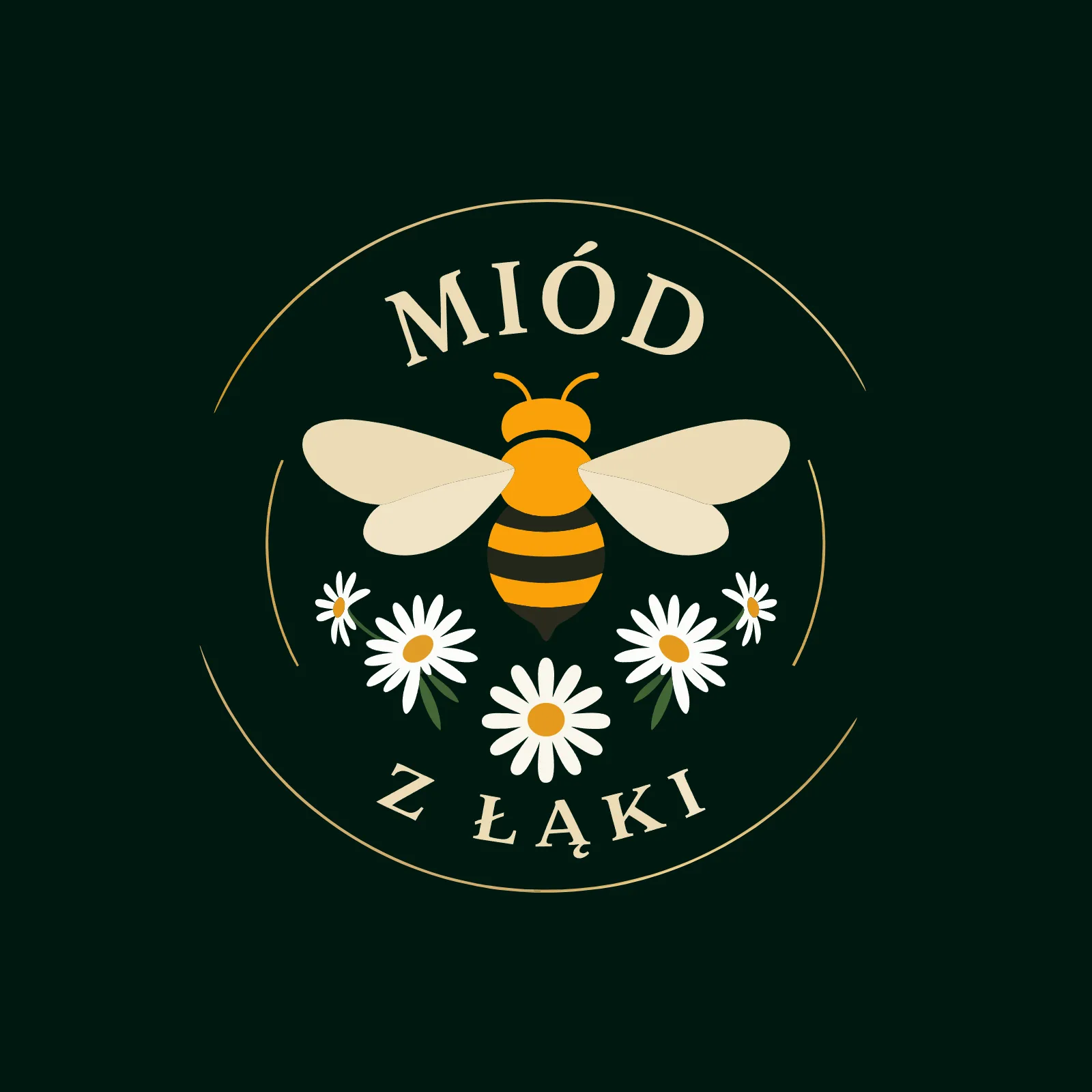 Ideogram Vector: Etykieta miodu