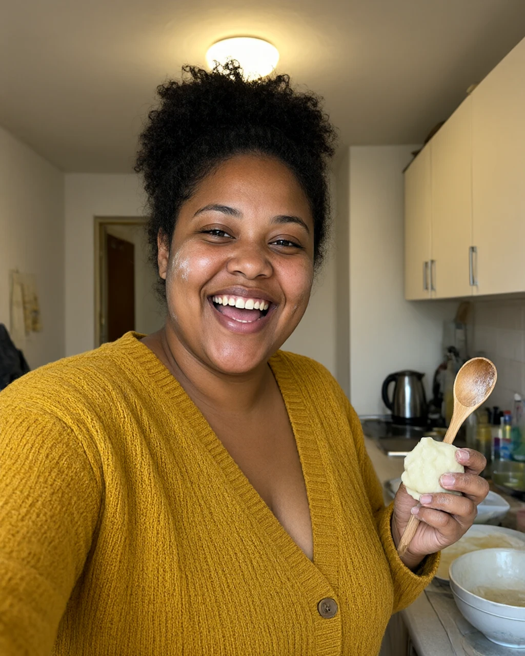 AI influencerka gotuje pierogi, Qwen-Image 2.1 Turbo