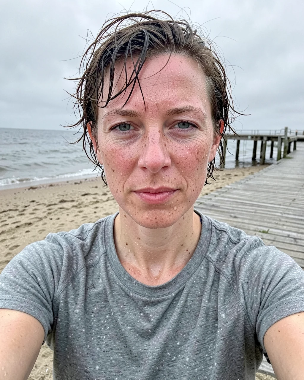 AI influencerka biegaczka, spocone selfie, FLUX.2 Klein 4B