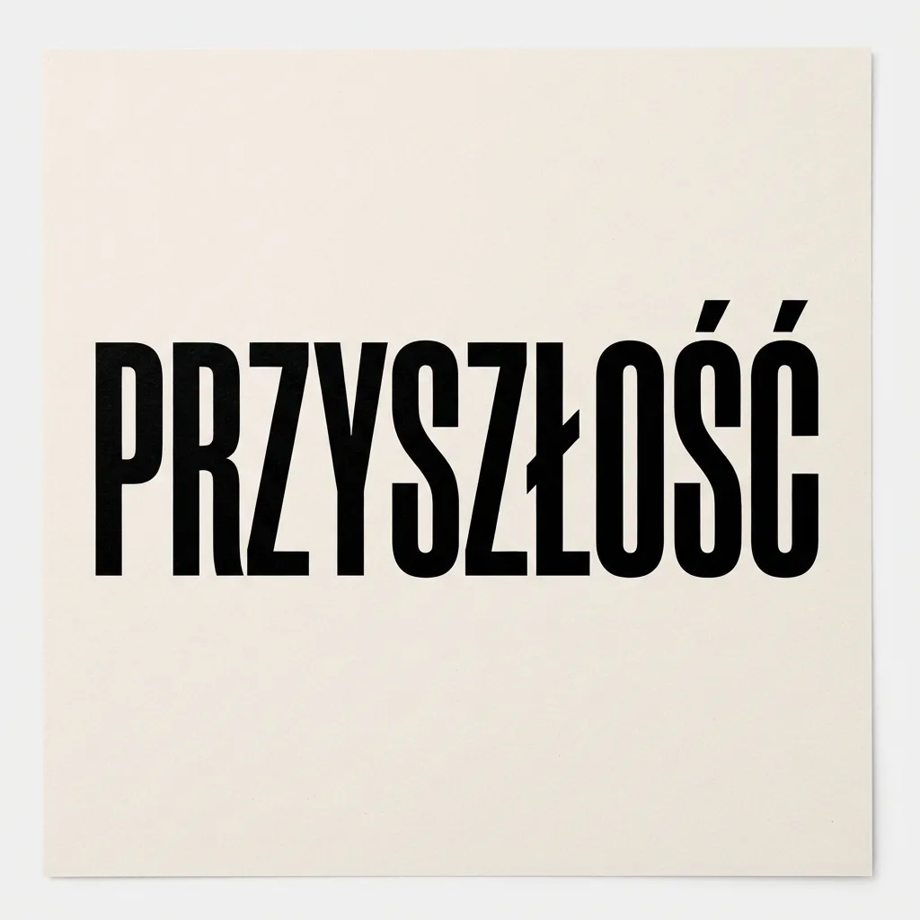 Plakat PRZYSZŁOŚĆ z ogonkami