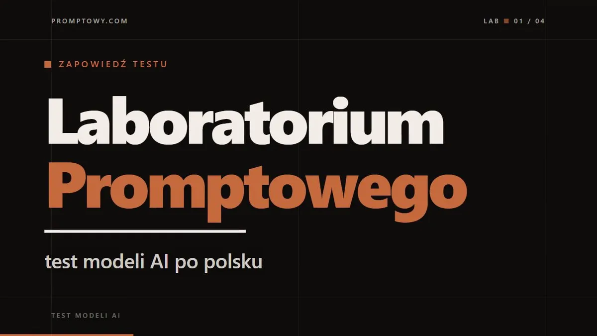 Klatka z filmu Remotion: tytuł Laboratorium Promptowego na ciemnym tle